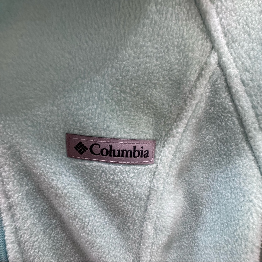 Columbia Women's Pale Blue Full-Zip Teddy Fleece Jacket - Picture 3 of 16